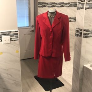 Red Two Piece Work Suit